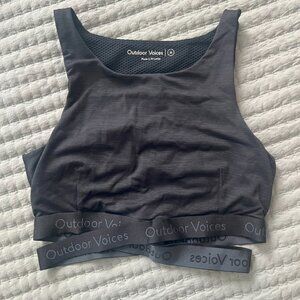 Outdoor Voices Move Free Criss Cross TechSweat Night Crop Top